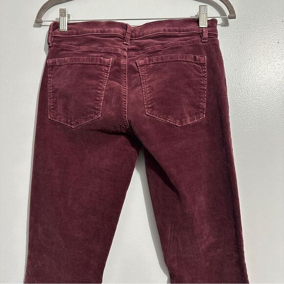Loft modern skinny wine colored corduroy pants size 26/2 - Picture 6 of 7